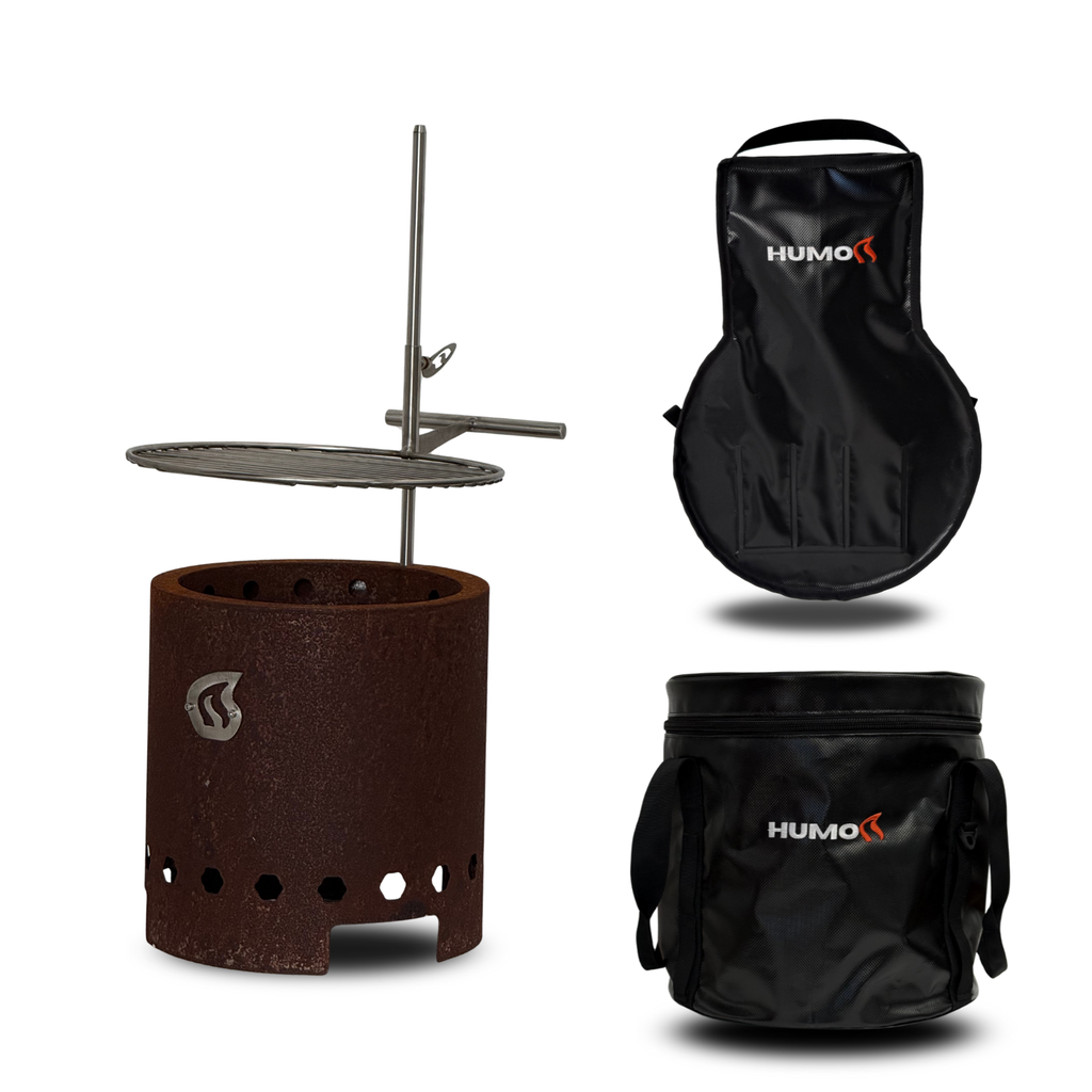 Pack Brasero Mediano + Parrilla + Bolsos