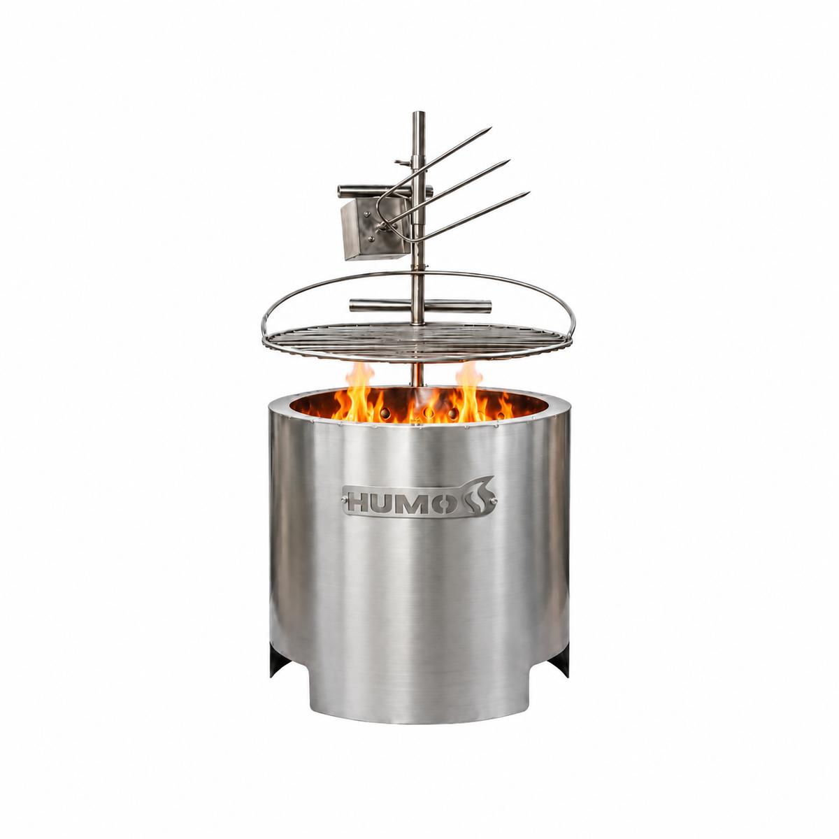 Pack Parrillero x60 inox con llama