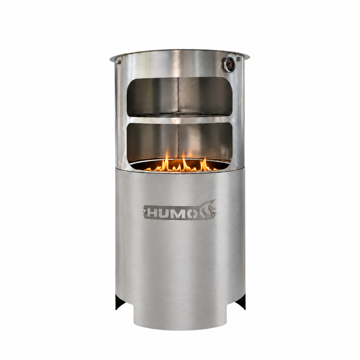 Pack Horno x60 plateado con llama